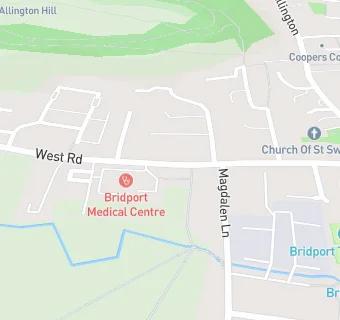 map for Bridport Medical Centre