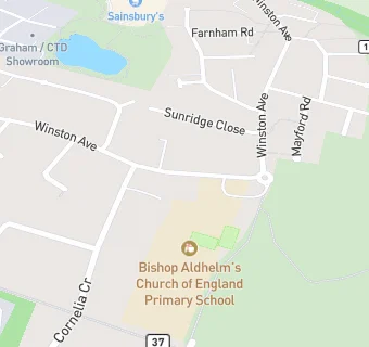 map for Bishop Aldhelm's C of E Primary School