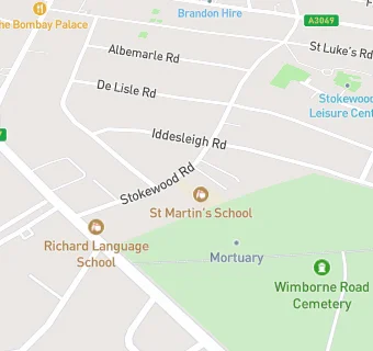 map for St Martin's School