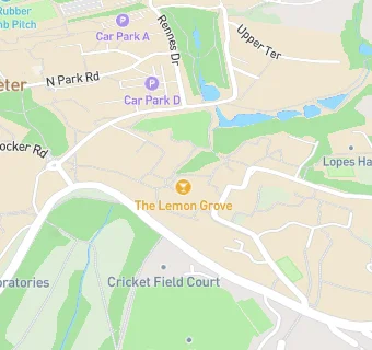 map for University of Exeter Lemon Grove