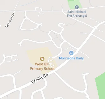 map for West Hill Primary School