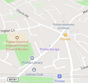 map for Pinhoe Garage