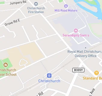 map for Christchurch Junior School