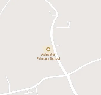 map for Ashwater Primary School