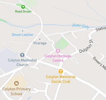 map for Antons Butchers Of Colyton