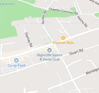 map for Highcliffe Sports & Social Club