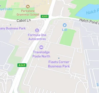 map for Travelodge Poole North