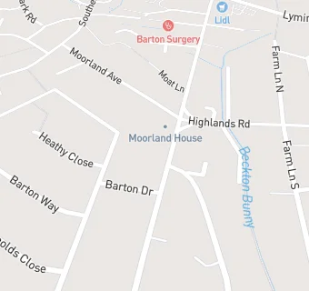 map for MOORLAND HOUSE CARE HOME