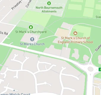 map for St Marks Church Hall