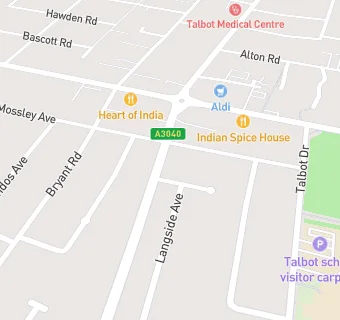 map for Alder Road Dental Surgery