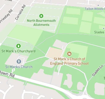 map for St Mark's Church of England Aided Primary School