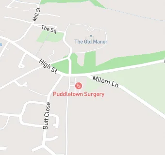 map for Puddletown Surgery