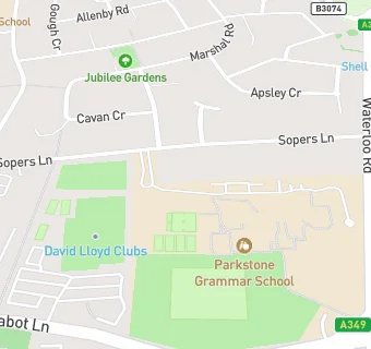 map for Parkstone Grammar School