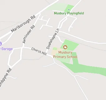 map for Musbury Primary School