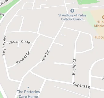 map for The Potteries Care Home