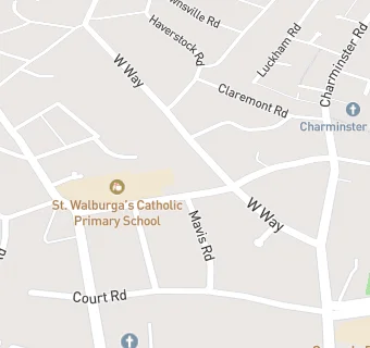 map for St Walburga's Catholic Primary School