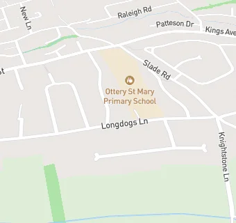 map for Ottery St Mary Primary School