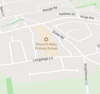 map for Ottery St Mary Primary School