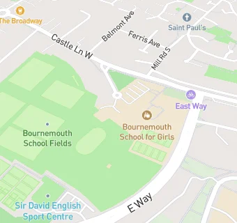 map for Bournemouth School for Girls