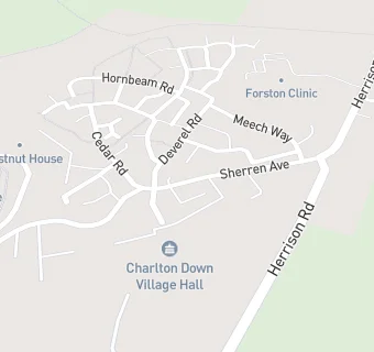 map for CHARLTON DOWN VILLAGE HALL