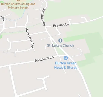 map for Burton Green United Reformed Church