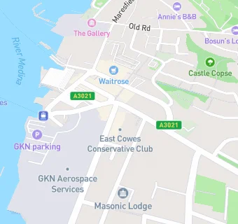 map for East Cowes Conservative Club