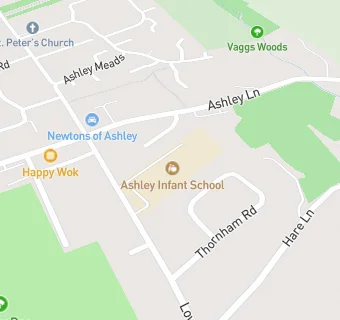 map for Ashley Infant School