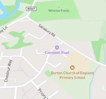 map for Burton C of E Primary School