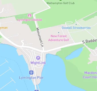 map for LYMINGTON GOLF CENTRE