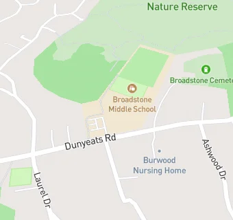 map for Broadstone Middle School