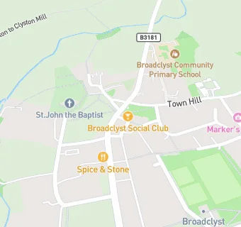 map for Broadclyst Social Club