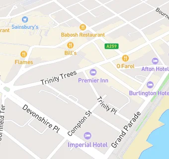 map for The Snug at the Trinity Centre