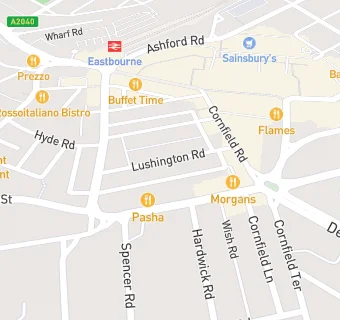 map for Lushington Road Dental Practice