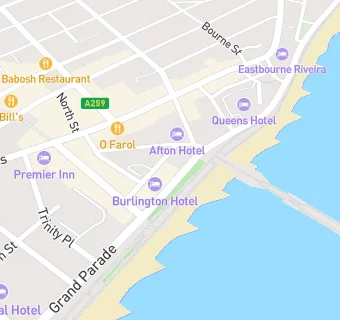 map for Burlington Hotel