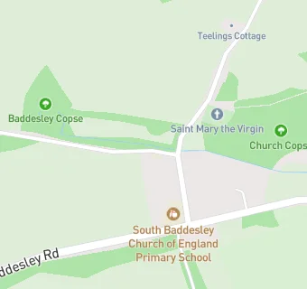 map for SOUTH BADDESLEY  C OF E PRIMARY SCHOOL