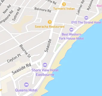 map for Eastbourne Riviera Hotel