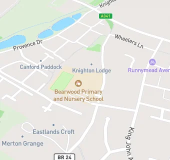 map for Bearwood Primary and Nursery School