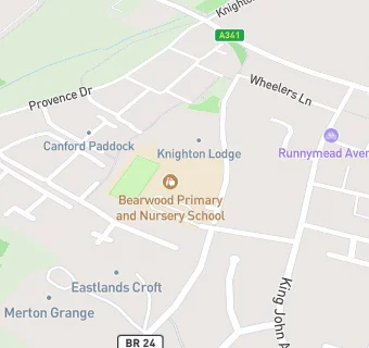 map for Bearwood Primary and Nursery School