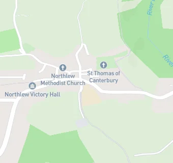 map for Northlew and Ashbury Parochial Church of England Primary School