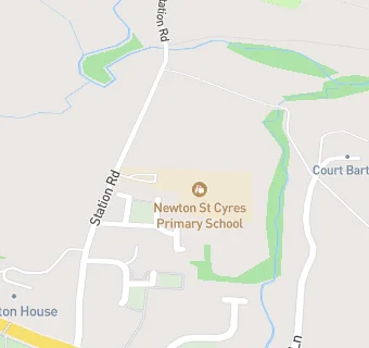 map for Newton St Cyres Primary School