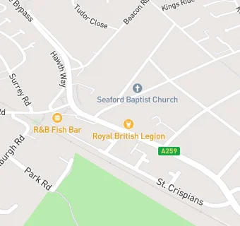 map for Royal British Legion Club (Seaford)