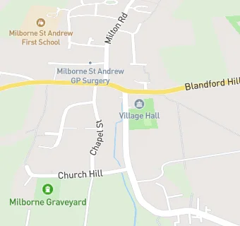 map for Milborne Ladybirds Playgroup