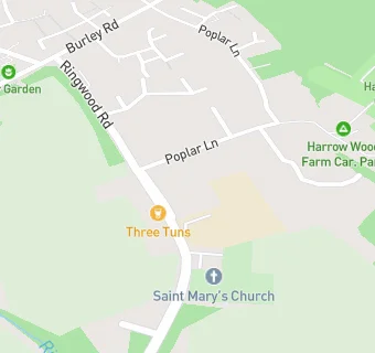 map for THREE TUNS INN