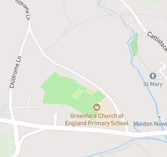 map for Maiden Newton, Greenford Church of England Primary School