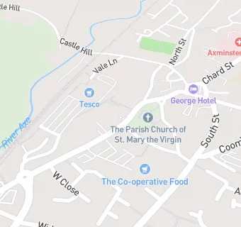 map for The Filling Station Axminster