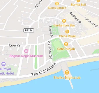 map for Bognor Regis Bowls Club