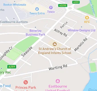 map for St Andrew's Church of England Infants School