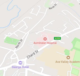 map for Axminster Hospital