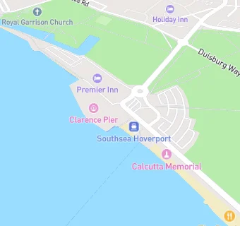 map for Southsea Rock Café