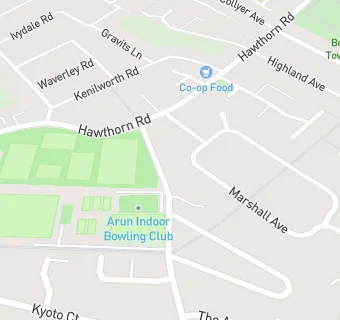 map for Arun District Indoor Bowling Club Ltd